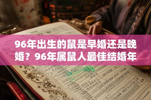 96年出生的鼠是早婚还是晚婚？96年属鼠人最佳结婚年龄