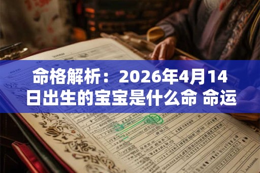 命格解析：2026年4月14日出生的宝宝是什么命 命运好吗