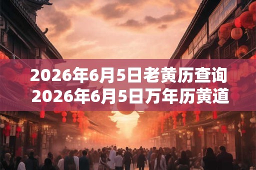 2026年6月5日老黄历查询 2026年6月5日万年历黄道吉日