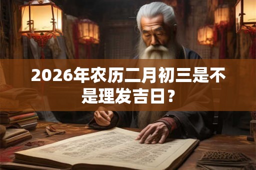 2026年农历二月初三是不是理发吉日？