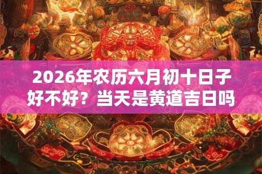2026年农历六月初十日子好不好?当天是黄道吉日吗 2026年农历六月初十日子好不好?当天是黄道吉日吗