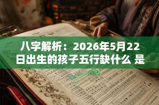 八字解析：2026年5月22日出生的孩子五行缺什么 是什么命