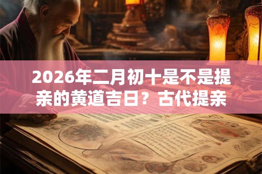 2026年二月初十是不是提亲的黄道吉日？古代提亲