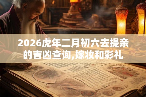 2026虎年二月初六去提亲的吉凶查询,嫁妆和彩礼