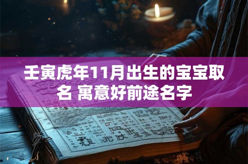 壬寅虎年11月出生的宝宝取名 寓意好前途名字