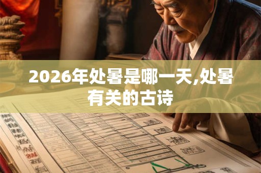 2026年处暑是哪一天,处暑有关的古诗
