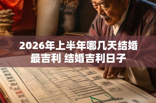 2026年上半年哪几天结婚最吉利 结婚吉利日子