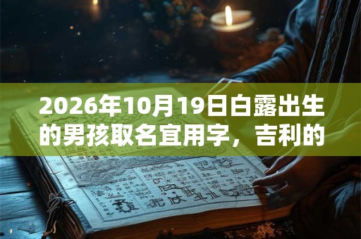 2026年10月19日白露出生的男孩取名宜用字，吉利的男孩名字