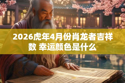 2026虎年4月份肖龙者吉祥数 幸运颜色是什么 2026虎年4月份肖龙者吉祥数 幸运颜色是什么