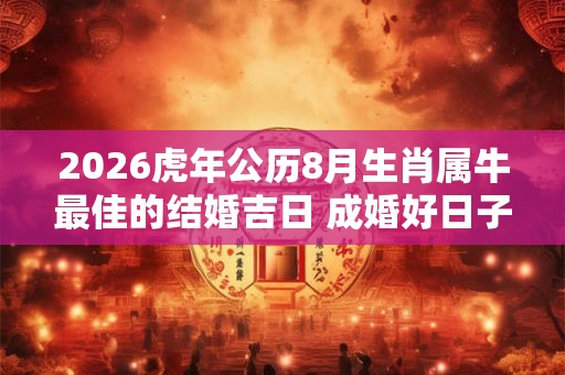 2026虎年公历8月生肖属牛最佳的结婚吉日 成婚好日子查询