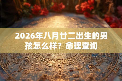 2026年八月廿二出生的男孩怎么样?命理查询 2026年八月廿二出生的男孩怎么样?命理查询