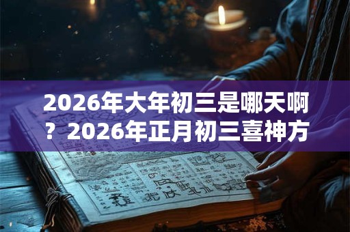 2026年大年初三是哪天啊？2026年正月初三喜神方位
