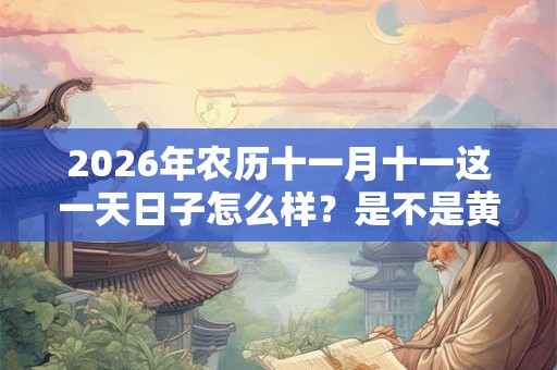 2026年农历十一月十一这一天日子怎么样？是不是黄道吉日？