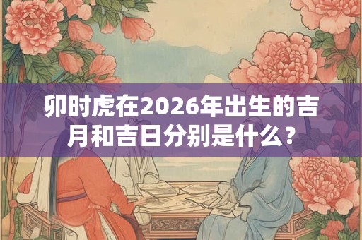 卯时虎在2026年出生的吉月和吉日分别是什么？