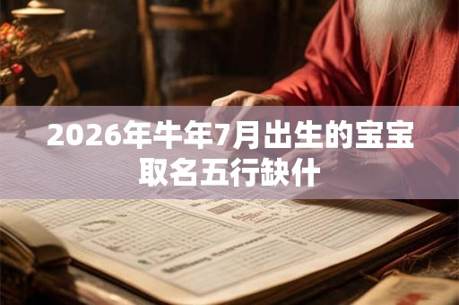 2026年牛年7月出生的宝宝取名五行缺什