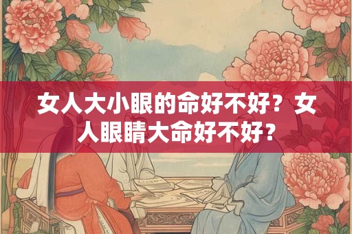 女人大小眼的命好不好?女人眼睛大命好不好? 女人大小眼的命好不好?女人眼睛大命好不好?