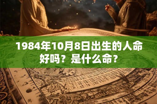 1984年10月8日出生的人命好吗？是什么命？