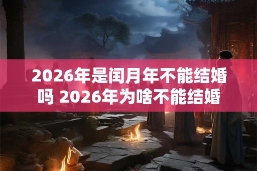 2026年是闰月年不能结婚吗 2026年为啥不能结婚