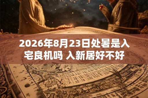 2026年8月23日处暑是入宅良机吗 入新居好不好
