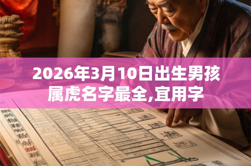 2026年3月10日出生男孩属虎名字最全,宜用字