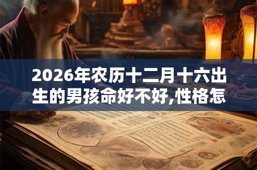 2026年农历十二月十六出生的男孩命好不好,性格怎么样？