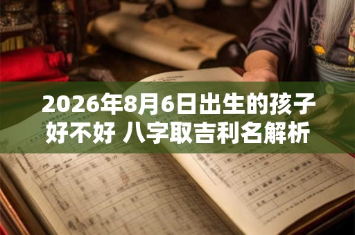 2026年8月6日出生的孩子好不好 八字取吉利名解析