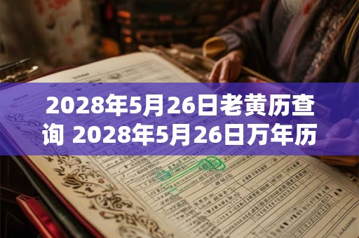 2028年5月26日老黄历查询 2028年5月26日万年历黄道吉日
