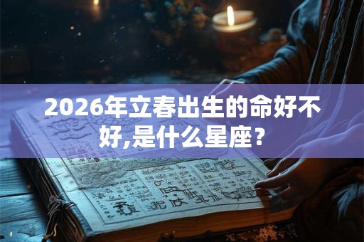 2026年立春出生的命好不好,是什么星座？