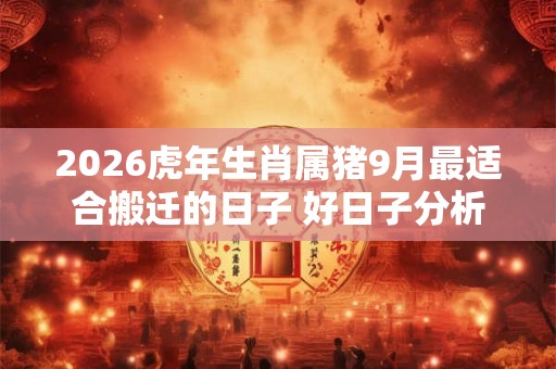 2026虎年生肖属猪9月最适合搬迁的日子 好日子分析