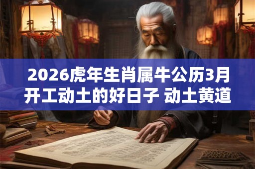 2026虎年生肖属牛公历3月开工动土的好日子 动土黄道吉日一览