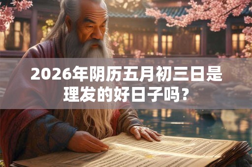 2026年阴历五月初三日是理发的好日子吗？