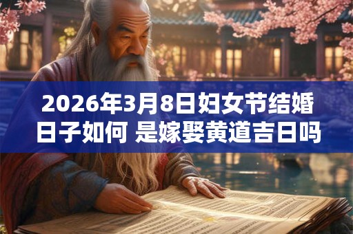 2026年3月8日妇女节结婚日子如何 是嫁娶黄道吉日吗