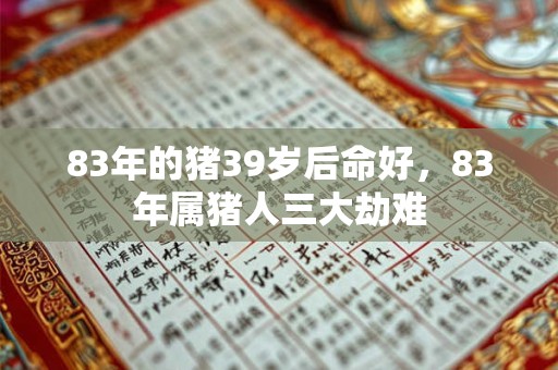83年的猪39岁后命好，83年属猪人三大劫难