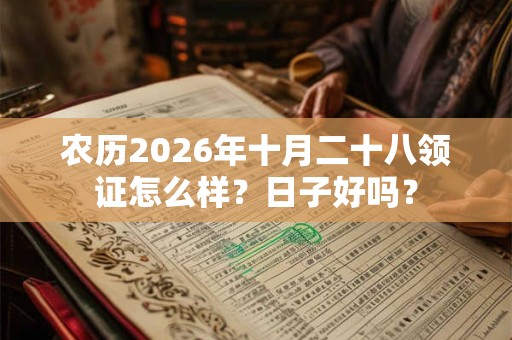 农历2026年十月二十八领证怎么样？日子好吗？