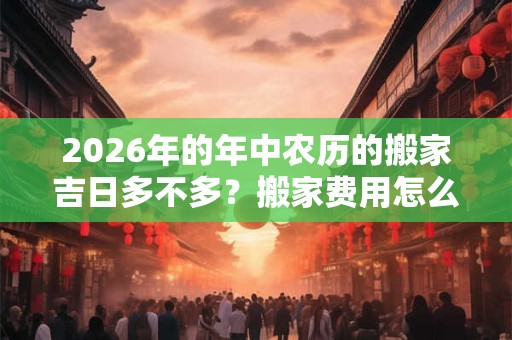 2026年的年中农历的搬家吉日多不多?搬家费用怎么算 2026年的年中农历的搬家吉日多不多?搬家费用怎么算