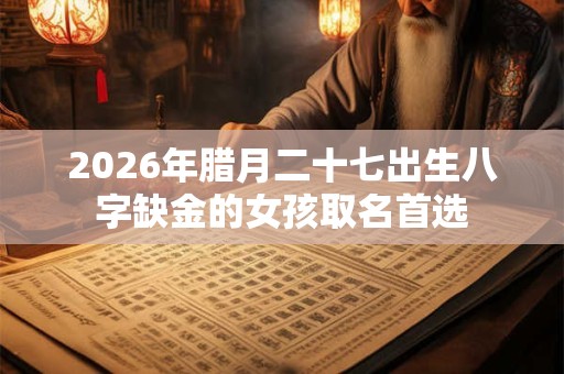 2026年腊月二十七出生八字缺金的女孩取名首选