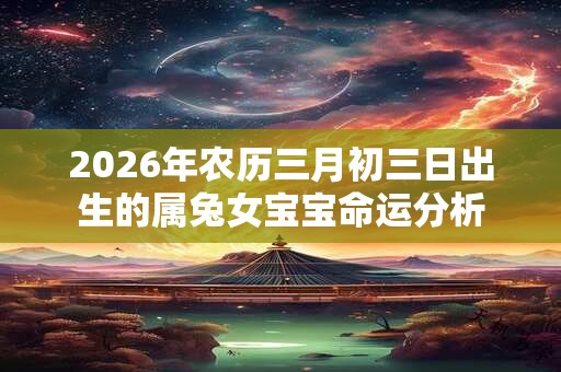 2026年农历三月初三日出生的属兔女宝宝命运分析
