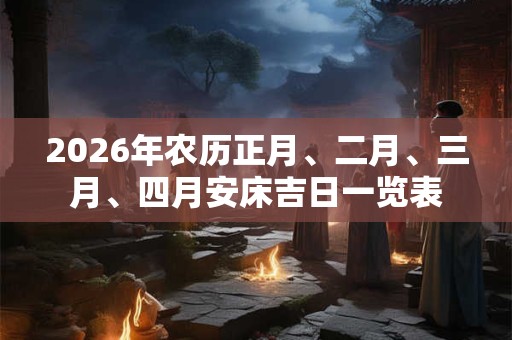 2026年农历正月、二月、三月、四月安床吉日一览表 2026年农历正月、二月、三月、四月安床吉日一览表