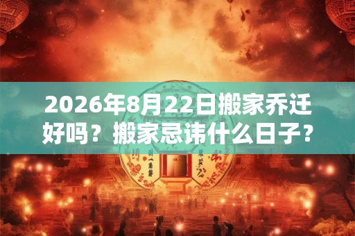 2026年8月22日搬家乔迁好吗？搬家忌讳什么日子？
