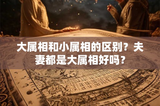 大属相和小属相的区别？夫妻都是大属相好吗？