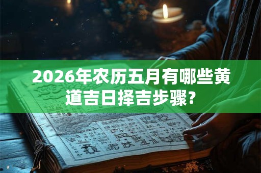 2026年农历五月有哪些黄道吉日择吉步骤? 2026年农历五月有哪些黄道吉日择吉步骤?