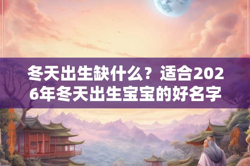 冬天出生缺什么？适合2026年冬天出生宝宝的好名字