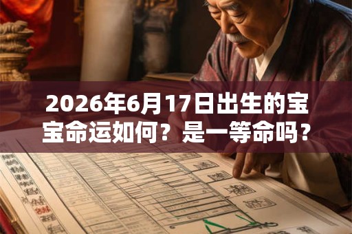 2026年6月17日出生的宝宝命运如何？是一等命吗？