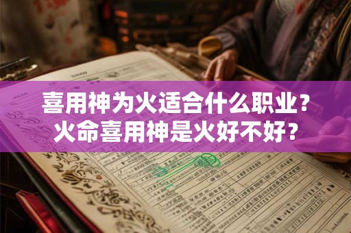 喜用神为火适合什么职业？火命喜用神是火好不好？