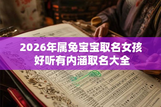 2026年属兔宝宝取名女孩 好听有内涵取名大全