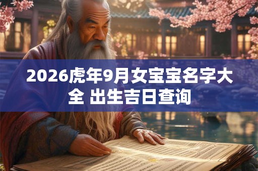 2026虎年9月女宝宝名字大全 出生吉日查询