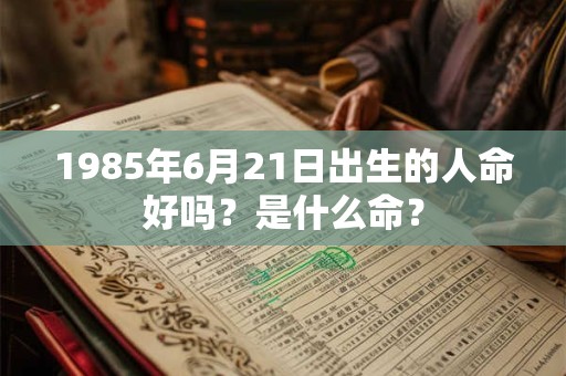 1985年6月21日出生的人命好吗？是什么命？