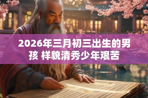 2026年三月初三出生的男孩 样貌清秀少年艰苦