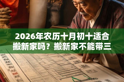 2026年农历十月初十适合搬新家吗？搬新家不能带三件东西