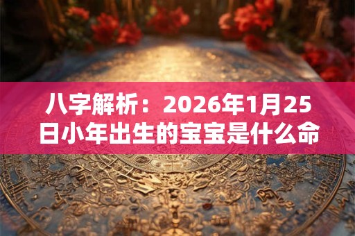 八字解析:2026年1月25日小年出生的宝宝是什么命 八字解析:2026年1月25日小年出生的宝宝是什么命